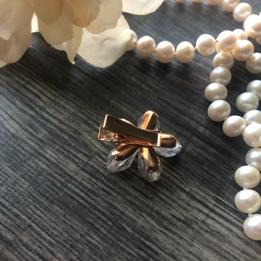 NEW Glass Crystal Flower Hair Clip - Picture 5 of 5